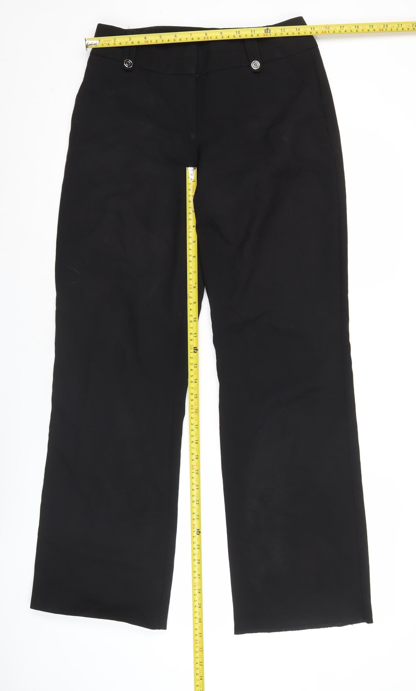 BHS Women’s Black Size 10 Straight Leg Dress Trousers Workwear