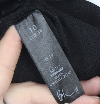 BHS Women’s Black Size 10 Straight Leg Dress Trousers Workwear