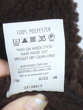 Avenue Womens Brown Hooded Winter Coat Size 14 Lined Polyester