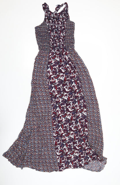 Japna Womens Multicoloured Paisley Midi A-Line Dress Size S