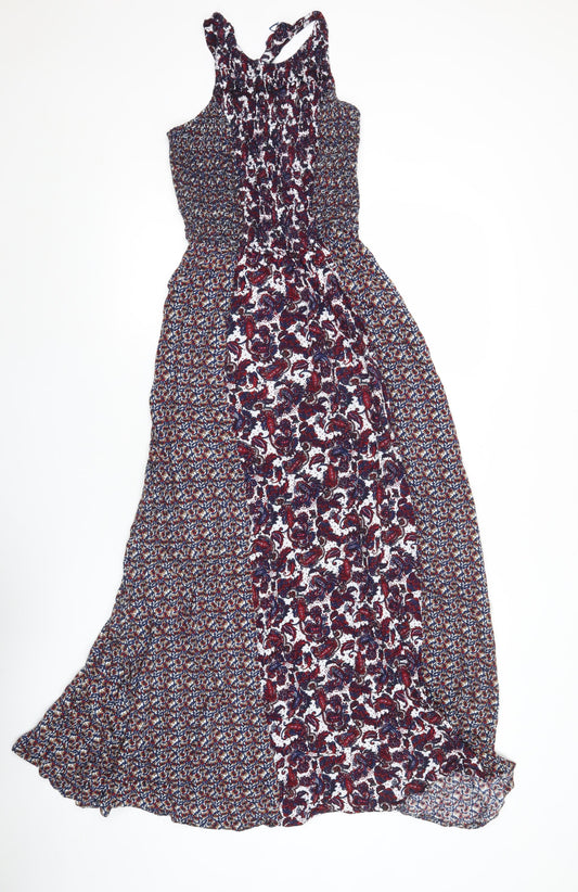 Japna Womens Multicoloured Paisley Midi A-Line Dress Size S