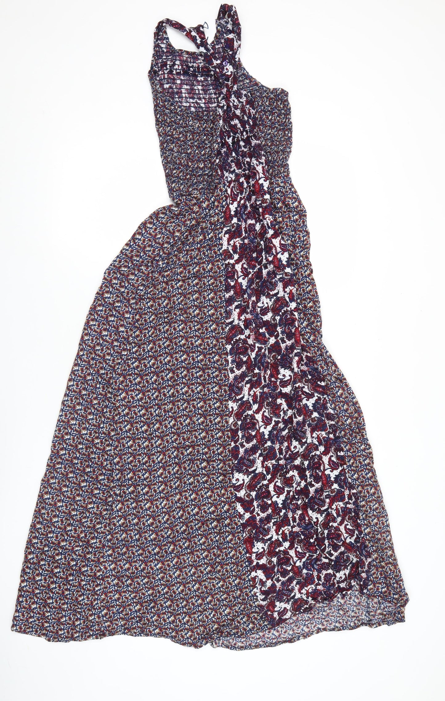 Japna Womens Multicoloured Paisley Midi A-Line Dress Size S