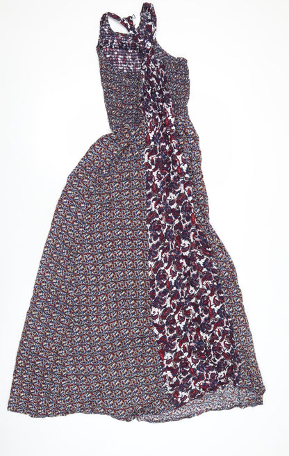 Japna Womens Multicoloured Paisley Midi A-Line Dress Size S