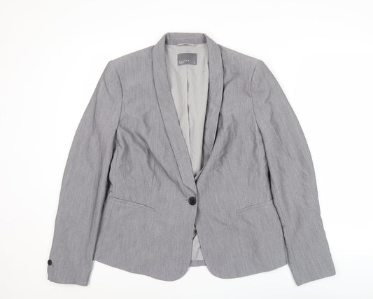 Papaya Women’s Grey Blazer Size 14 Classic Work Office Jacket