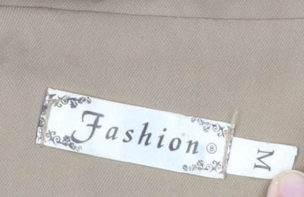 Fashion Women's Beige M Blazer Single-Breasted Work Jacket