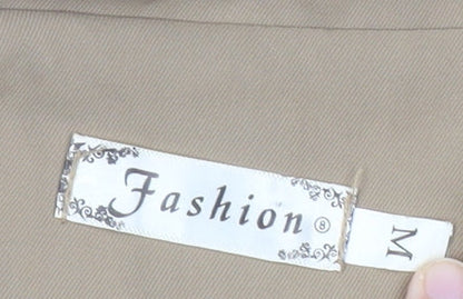 Fashion Women's Beige M Blazer Single-Breasted Work Jacket