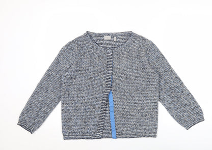 Marella Sport Women’s Blue Knit Cardigan M Crew Neck Long Sleeve