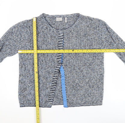 Marella Sport Women’s Blue Knit Cardigan M Crew Neck Long Sleeve