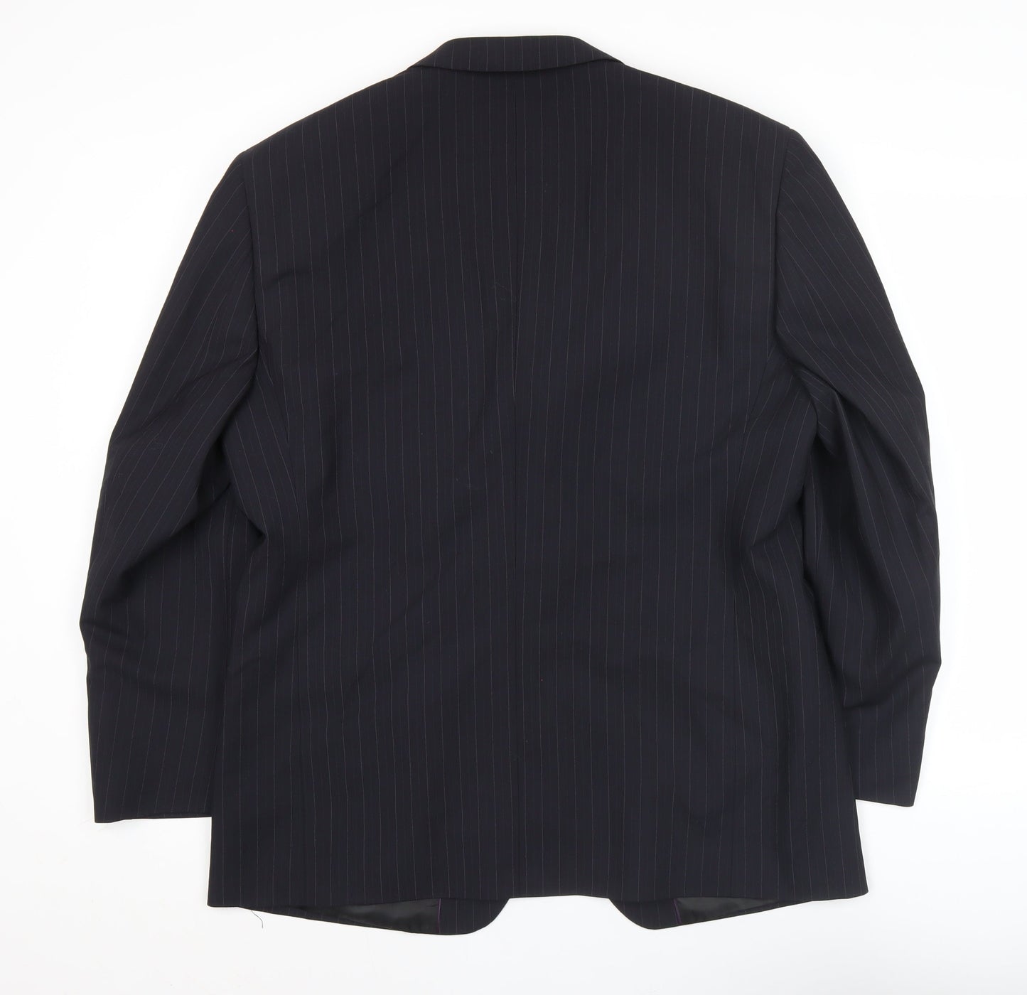Taylor & Wright Men's Black Pinstripe 42R Suit Jacket Wool Blend