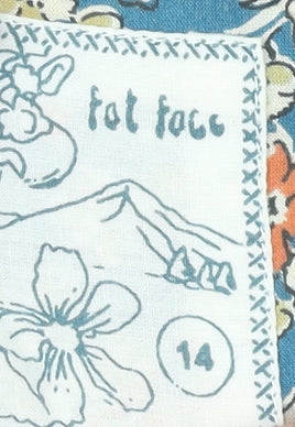 Fat Face Women’s Blue Floral Viscose Knee Length Wrap Dress Size 14