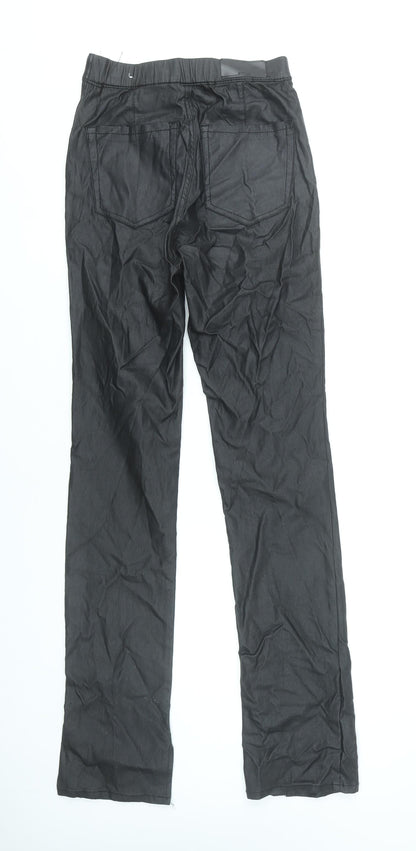 Stradivarius Women’s Black Slim Fit Straight Trousers Size 8
