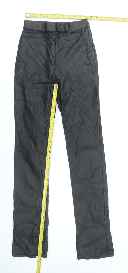 Stradivarius Women’s Black Slim Fit Straight Trousers Size 8