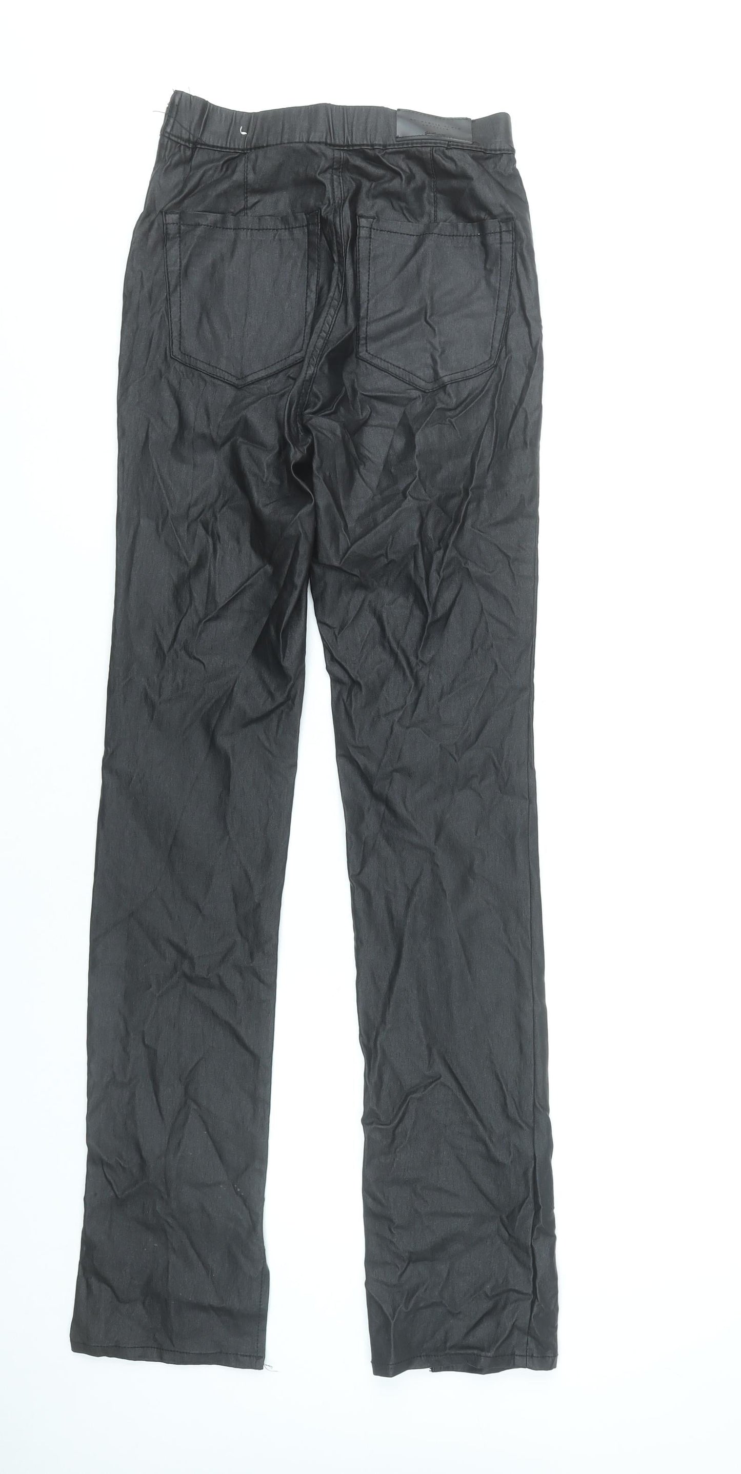 Stradivarius Women’s Black Slim Fit Straight Trousers Size 8
