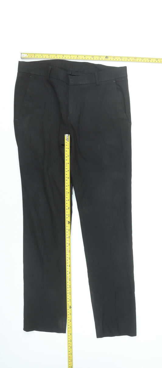 Topman Men’s Black Slim Fit Dress Pants Trousers Size 30W 30L