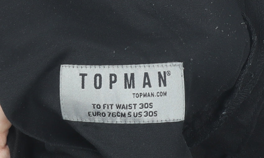 Topman Men’s Black Slim Fit Dress Pants Trousers Size 30W 30L