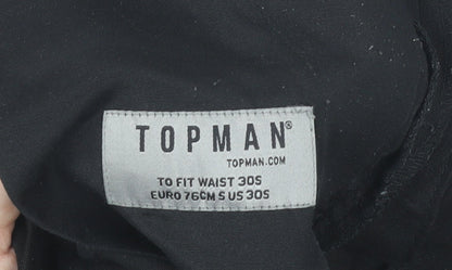 Topman Men’s Black Slim Fit Dress Pants Trousers Size 30W 30L