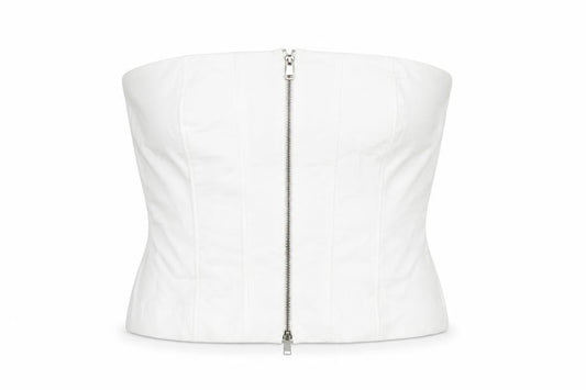 Zara Womens White Strapless Slim Fit Camisole Top Size 12