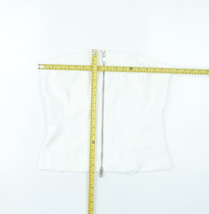 Zara Womens White Strapless Slim Fit Camisole Top Size 12