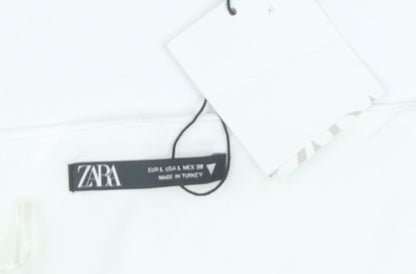 Zara Womens White Strapless Slim Fit Camisole Top Size 12