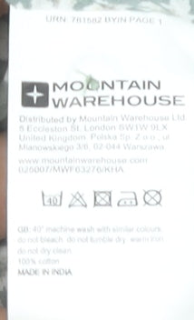 Mountain Warehouse Women Green Floral Cotton Tunic Blouse UK 20