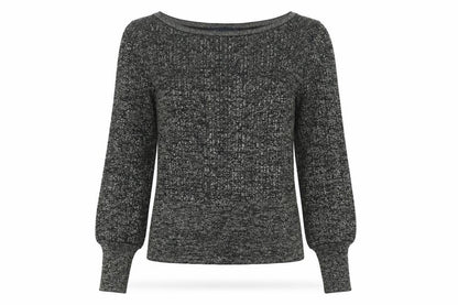 Marks and Spencer Womens Black Knit Boat Neck Blouse Size S