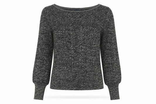 Marks and Spencer Womens Black Knit Boat Neck Blouse Size S