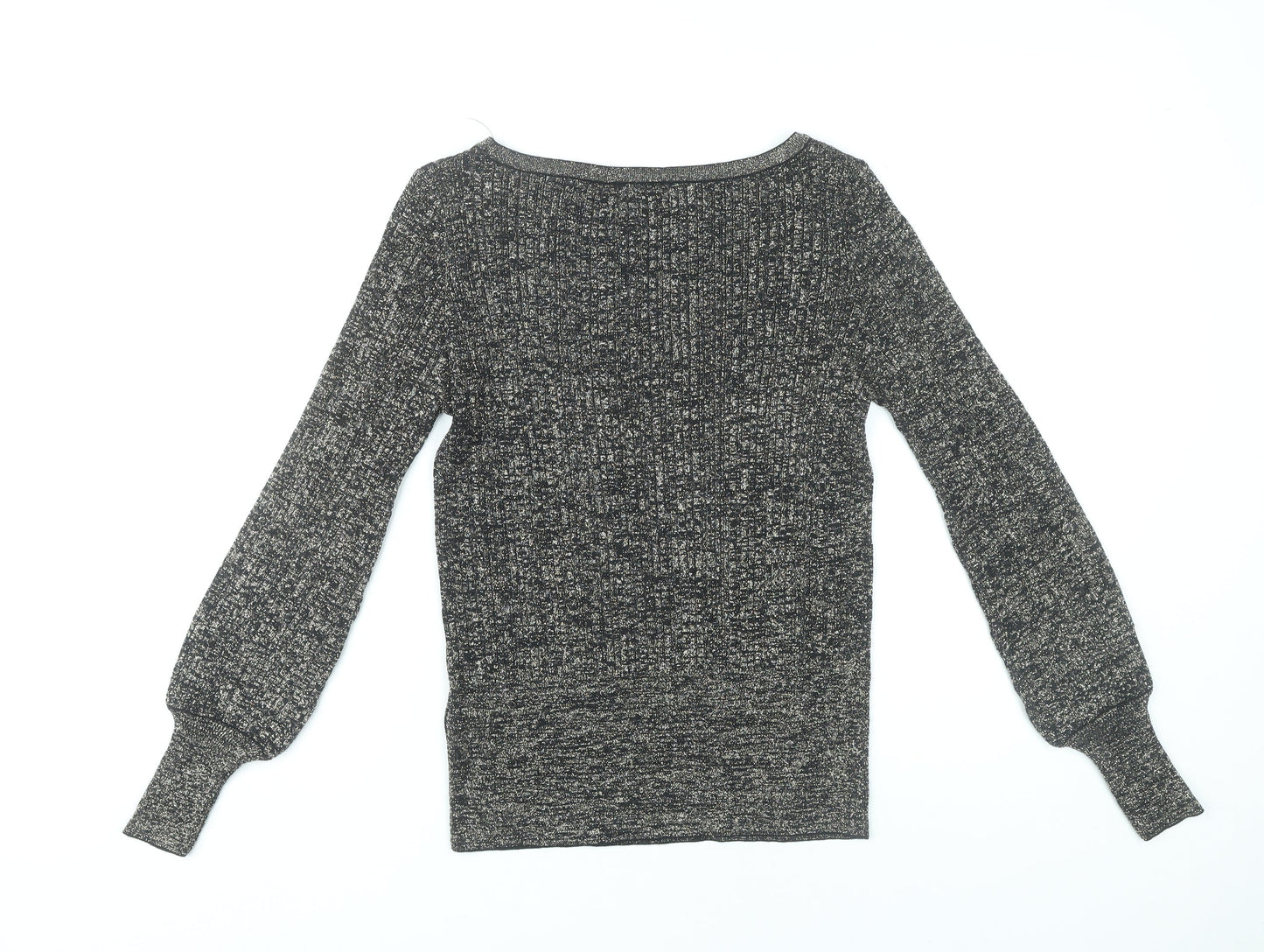 Marks and Spencer Womens Black Knit Boat Neck Blouse Size S