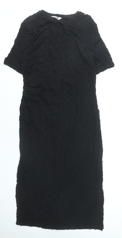 Marks and Spencer Women’s Black Sheath Dress Size 16 Short Sleeve
