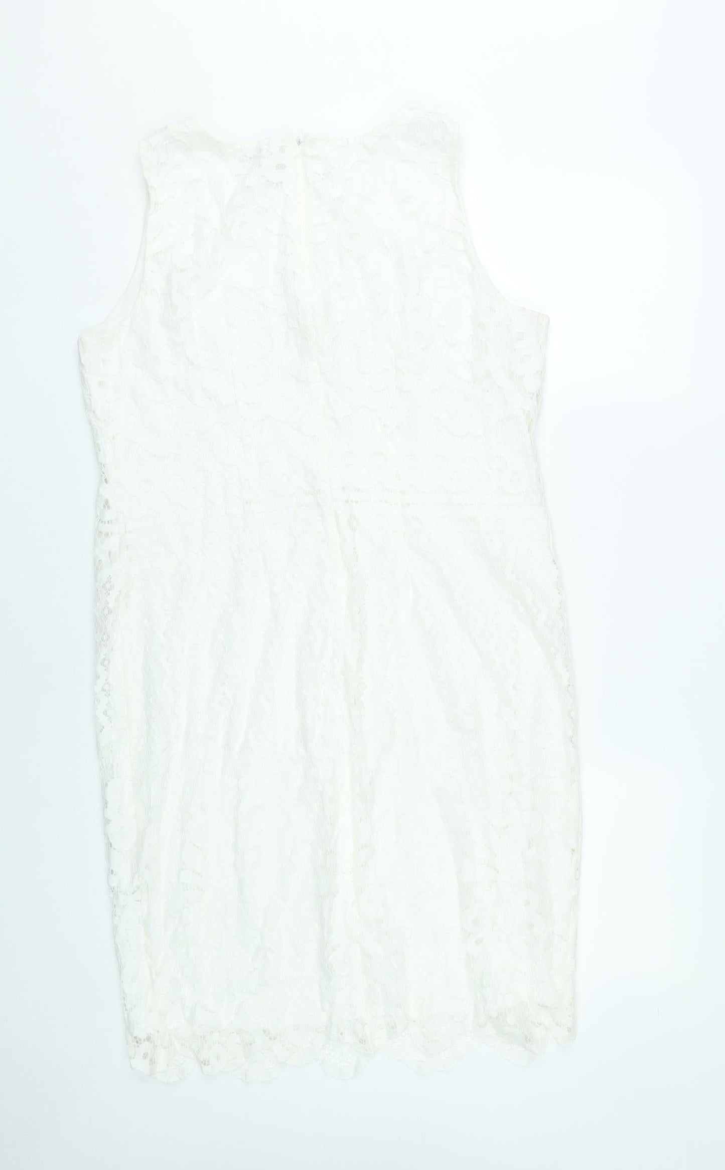 Wallis Women’s Ivory Lace Sheath Dress Size 14 Wedding Cocktail