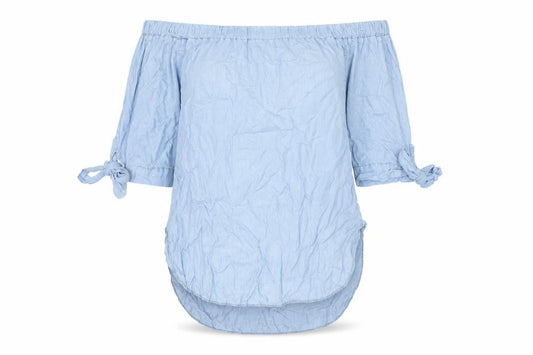 Blue Vanilla Women’s Blue Off Shoulder Tunic Blouse Size S