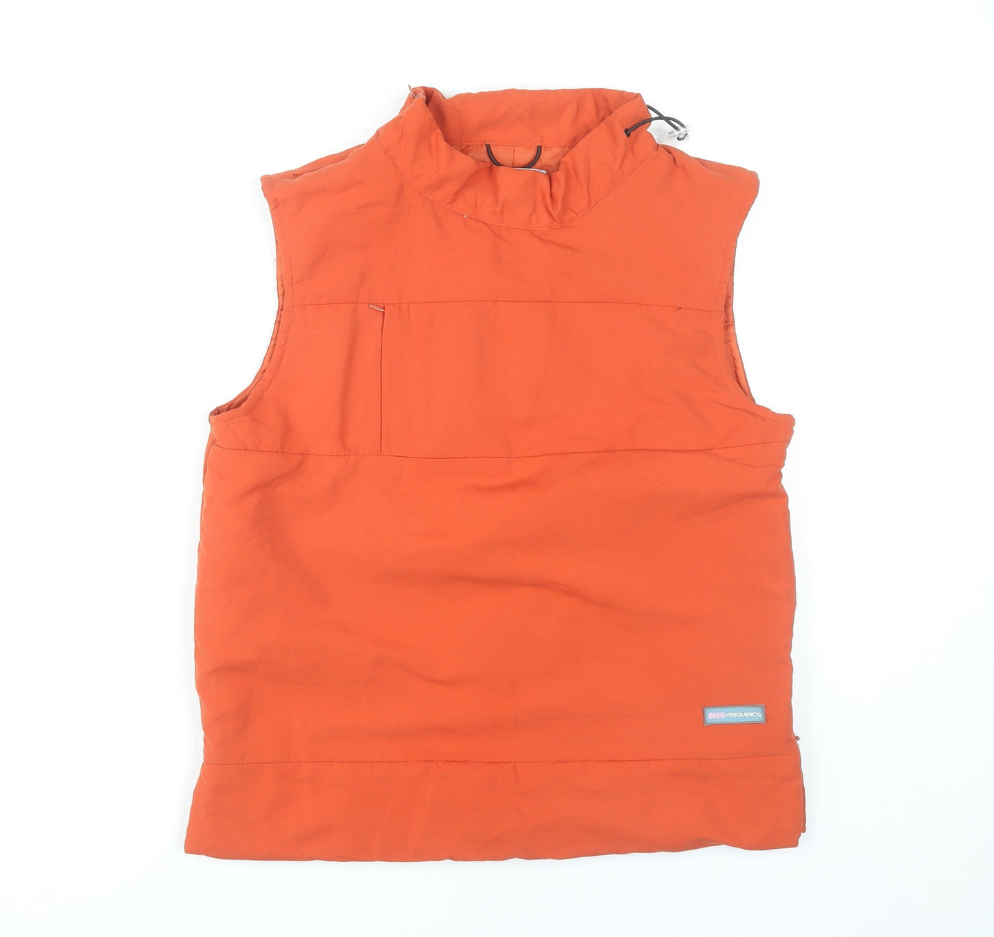 Frequency Women’s Orange Sleeveless High Neck Tank Top Size 10