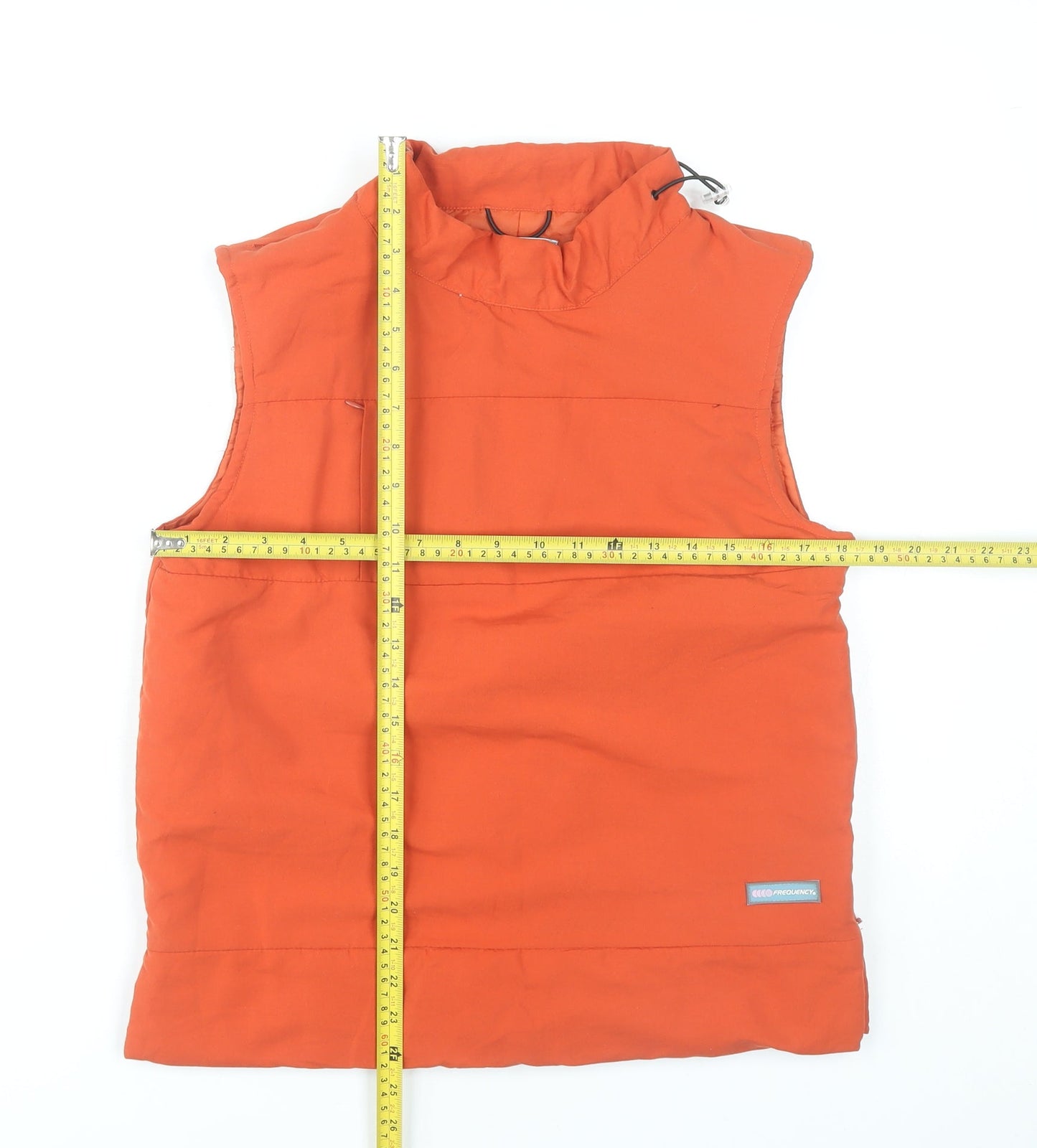 Frequency Women’s Orange Sleeveless High Neck Tank Top Size 10