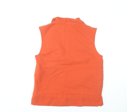 Frequency Women’s Orange Sleeveless High Neck Tank Top Size 10