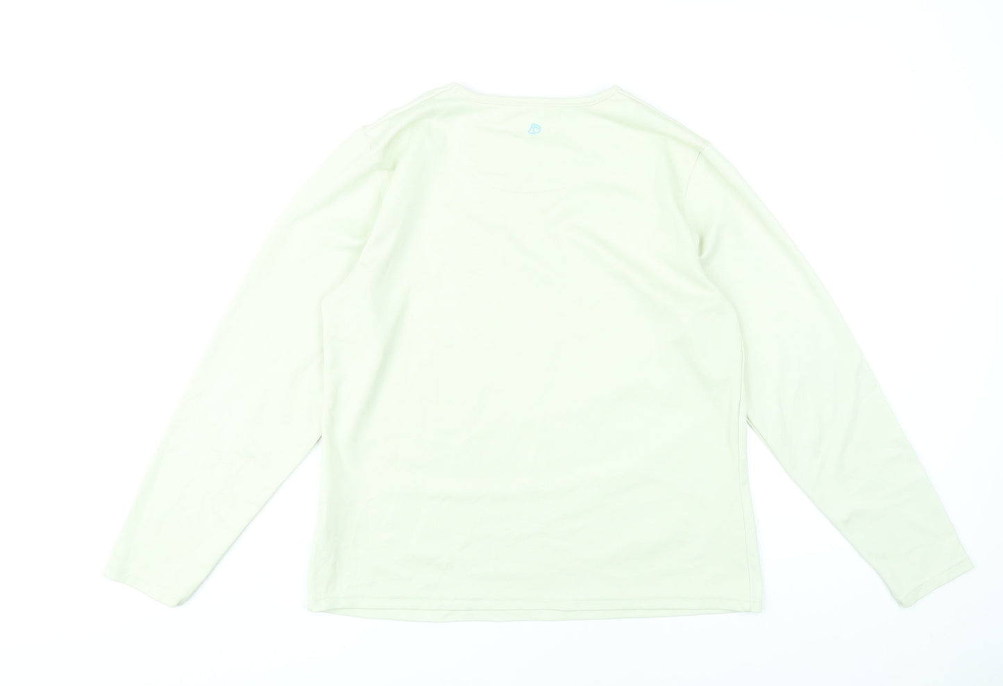 Craghoppers Womens Ivory Size 14 Long Sleeve Crew Neck Polyester T-Shirt