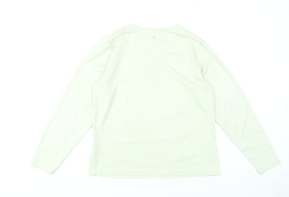 Craghoppers Womens Ivory Size 14 Long Sleeve Crew Neck Polyester T-Shirt