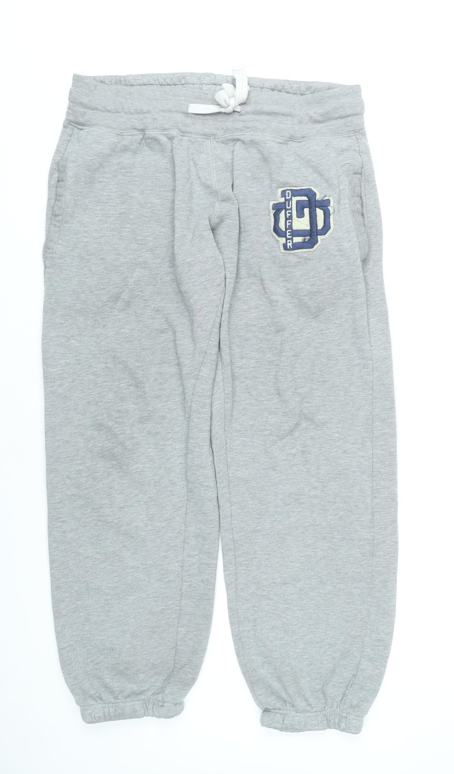 Duffer Mens Grey Sweatpants Size M Regular Fit Casual Trousers