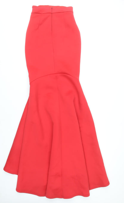 True Violet Women's Red Trumpet Midi Skirt Size 10