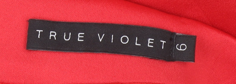 True Violet Women's Red Trumpet Midi Skirt Size 10