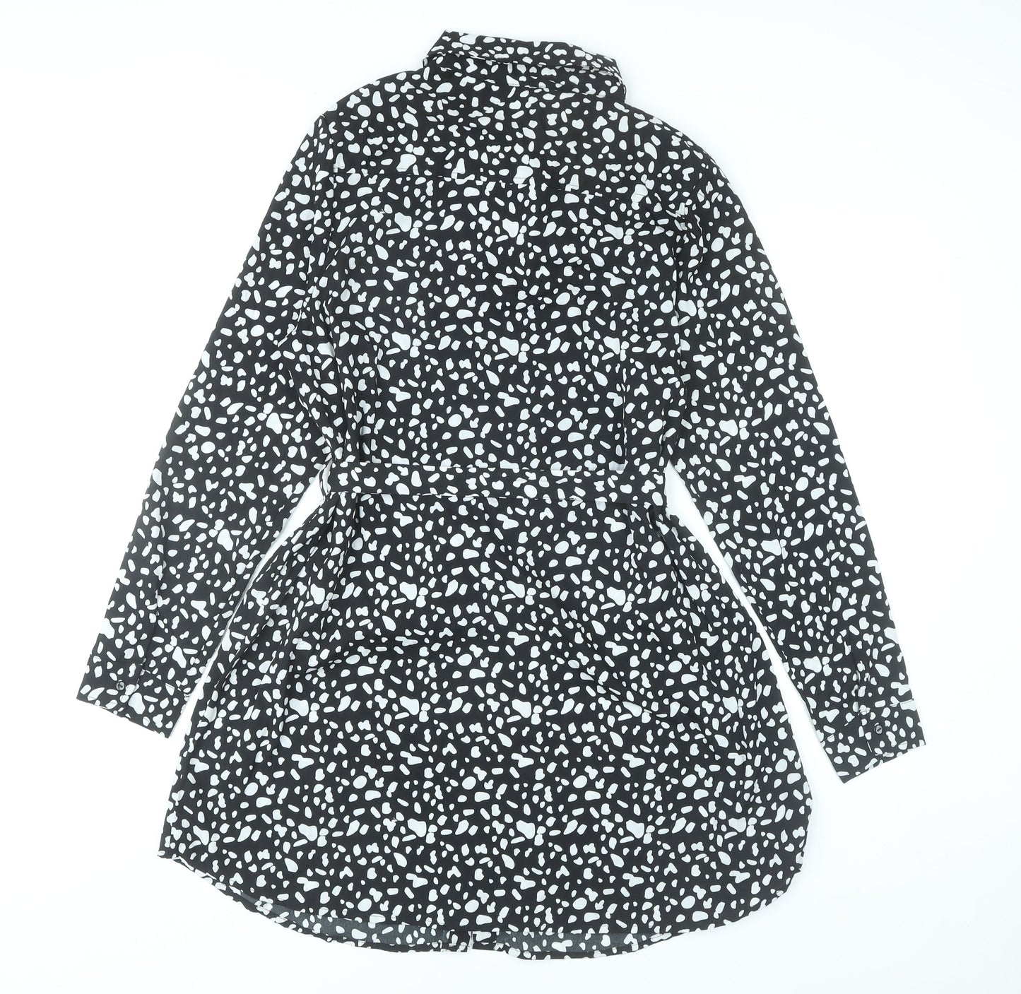 Brave Soul Women’s Black Animal Print Shirt Dress Size M