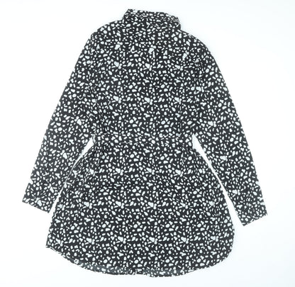 Brave Soul Women’s Black Animal Print Shirt Dress Size M