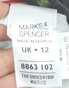 Marks and Spencer Women’s Multicoloured Knee Length Sheath Dress UK 12