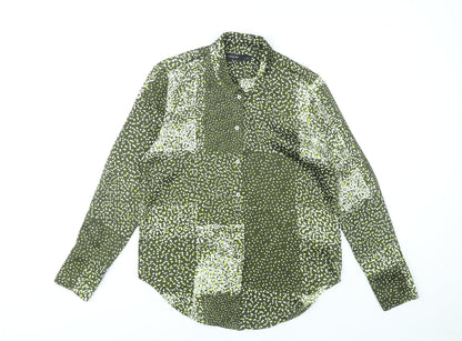 Marks and Spencer Women’s Green Button-Up Blouse Size 6 Polyester