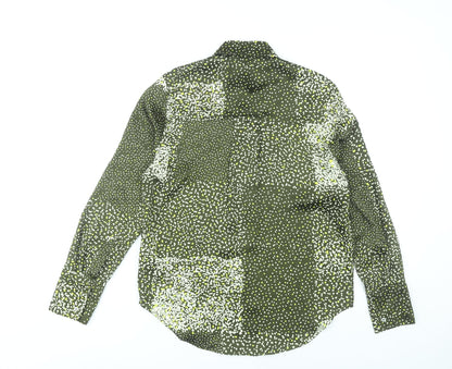Marks and Spencer Women’s Green Button-Up Blouse Size 6 Polyester