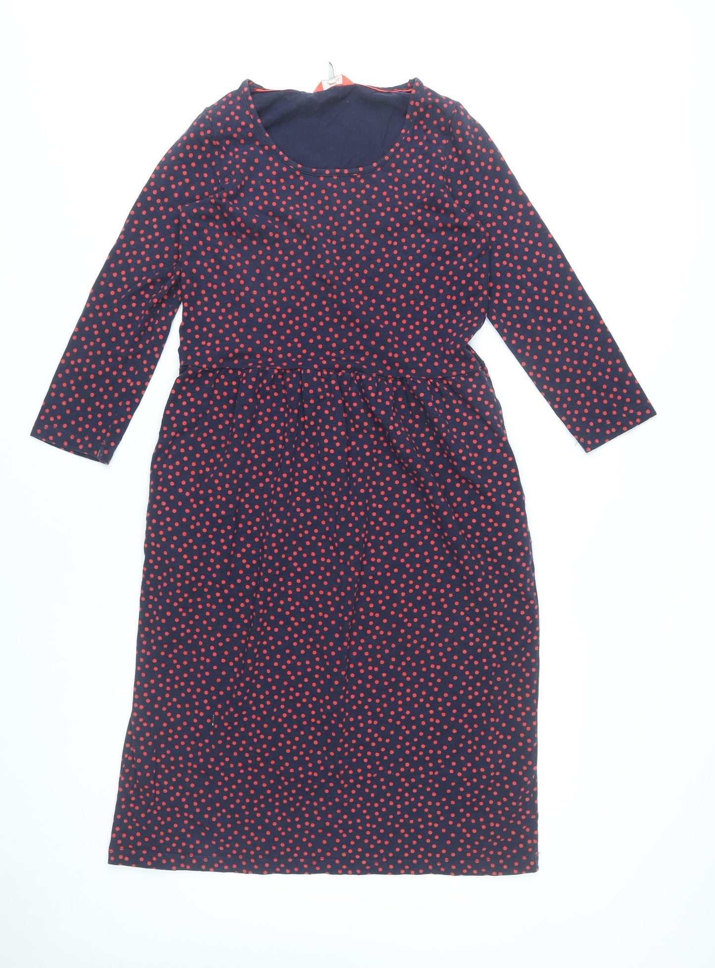 Joules Women’s Blue Polka Dot Fit & Flare Knee Length Dress Size 6