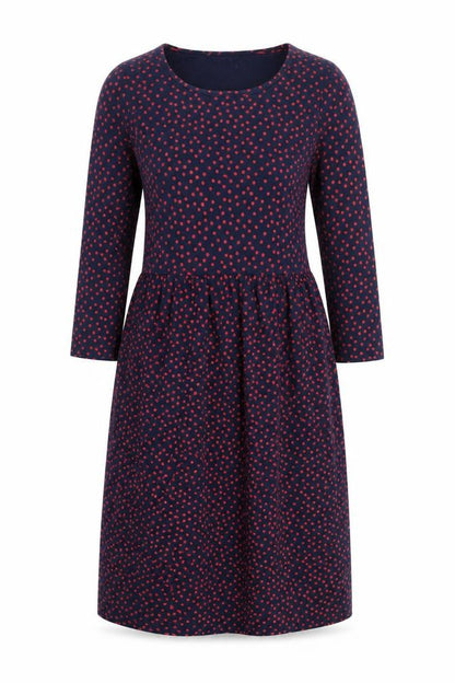 Joules Women’s Blue Polka Dot Fit & Flare Knee Length Dress Size 6