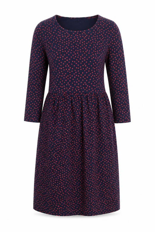 Joules Women’s Blue Polka Dot Fit & Flare Knee Length Dress Size 6