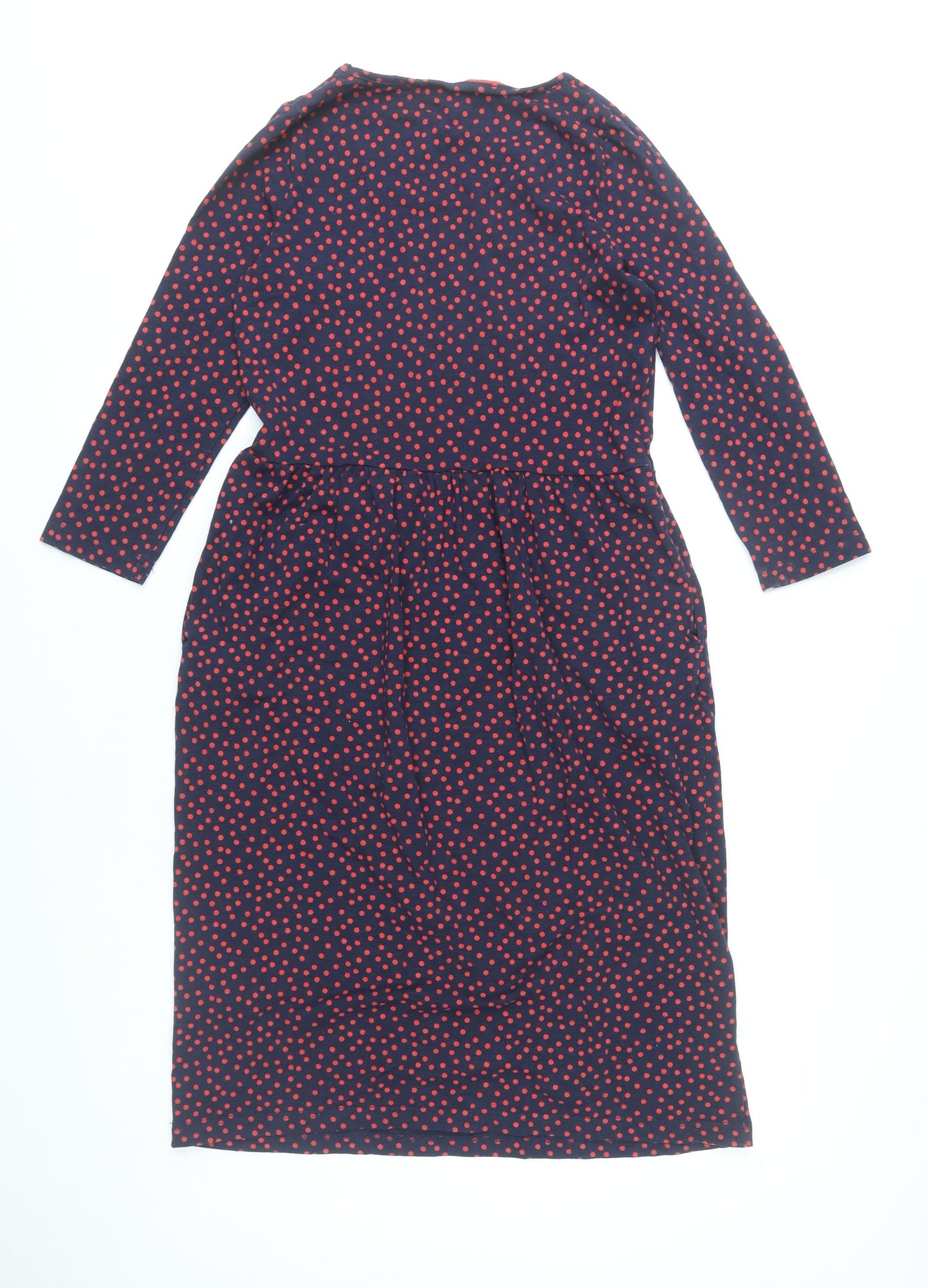 Joules Women’s Blue Polka Dot Fit & Flare Knee Length Dress Size 6