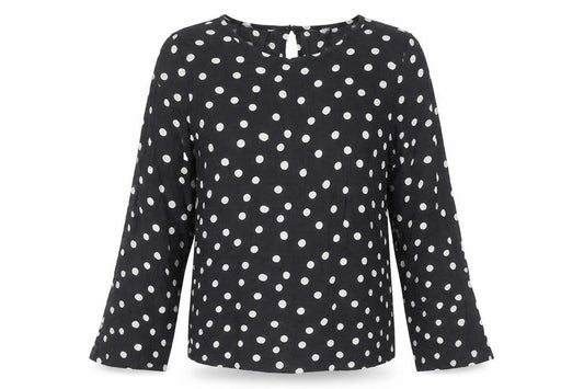 Marks and Spencer Women’s Black Polka Dot Blouse Size 8 Regular
