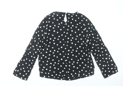 Marks and Spencer Women’s Black Polka Dot Blouse Size 8 Regular