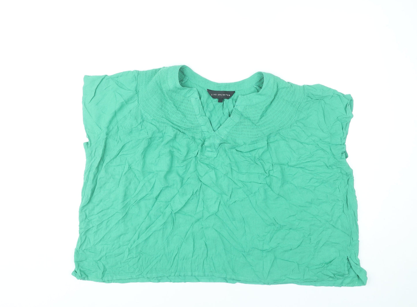 Live Unlimited Women’s Green Tunic Blouse Size 14 Viscose
